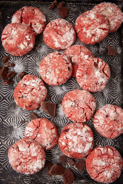 Chocolate Cherry Crinkle Cookies With Dried Cherries Chocolate Cherry Crinkle Cookies With Dried Cherries
