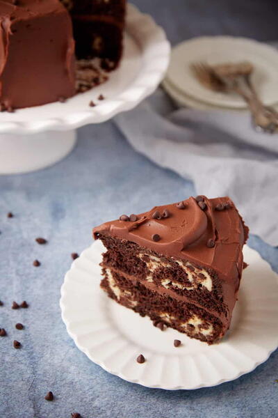 Chocolate Layer Cake With Cream Cheese Filling And Chocolate Frosting Chocolate Layer Cake With Cream Cheese Filling And Chocolate Frosting