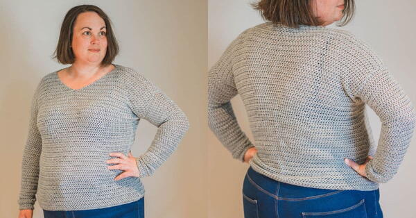 Crochet V-neck Sweater Pattern Crochet V-neck Sweater Pattern