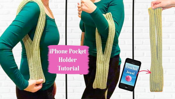 Crochet Phone Pocket Crochet Phone Pocket