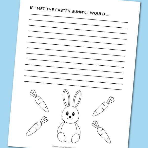 Printable If I Met The Easter Bunny Writing Prompt Printable If I Met The Easter Bunny Writing Prompt