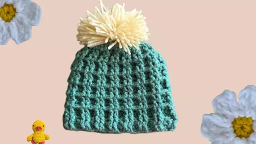 Crochet Baby Hat Waffel Stitch Crochet Baby Hat Waffel Stitch