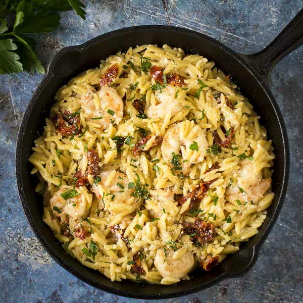 One Pot Creamy Sun-dried Tomato Shrimp And Orzo One Pot Creamy Sun-dried Tomato Shrimp And Orzo
