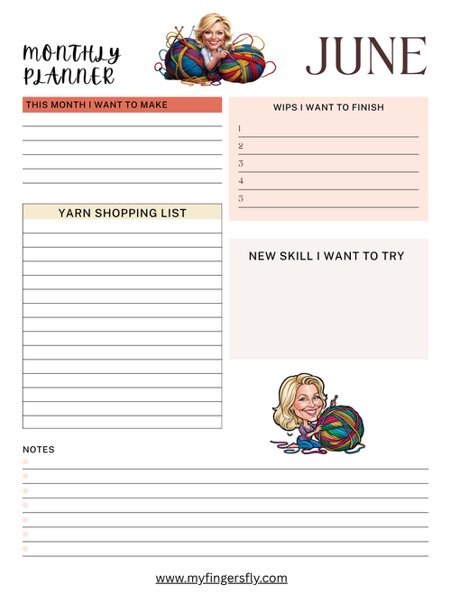 June Crochet Planner June Crochet Planner