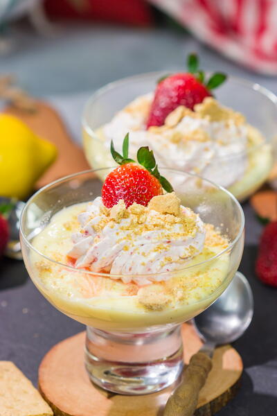 Lemon Strawberry Pudding Lemon Strawberry Pudding