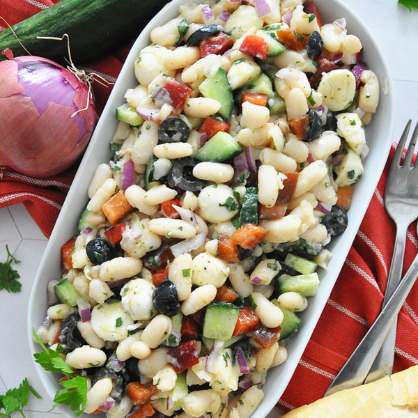Mediterranean White Bean Salad Heart-healthy 10 Minute Recipe Mediterranean White Bean Salad | Heart-healthy 10 Minute Recipe