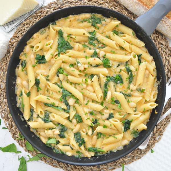 Creamy Spinach And Bean Pasta Heart-healthy 20 Minute Recipe Creamy Spinach And Bean Pasta | Heart-healthy 20 Minute Recipe