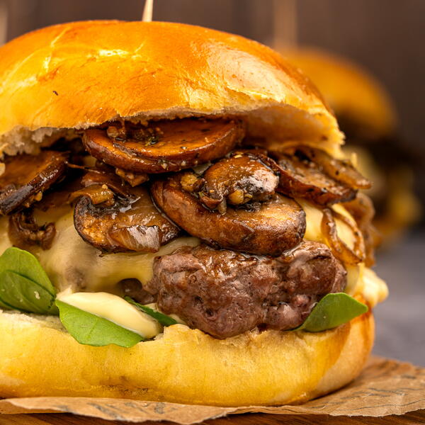 Mushroom Swiss Burger Mushroom Swiss Burger