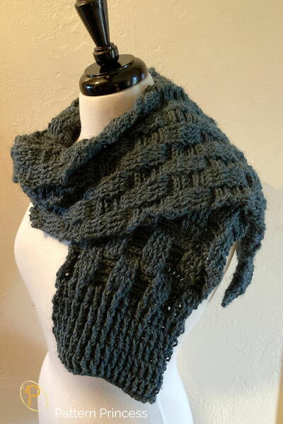 Pine Ridge Basketweave Crochet Scarf Pattern Pine Ridge Basketweave Crochet Scarf Pattern