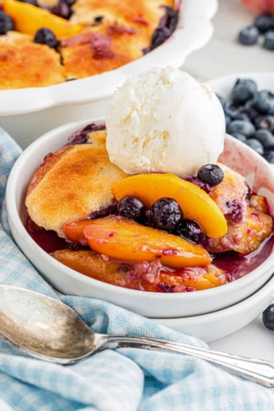Peach Blueberry Cobbler Peach Blueberry Cobbler