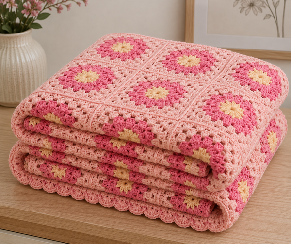 3d Textured Sunburst Daisy Crochet Blanket 3d Textured Sunburst Daisy Crochet Blanket