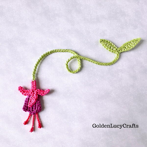 Crochet Fuchsia Bookmark Crochet Fuchsia Bookmark