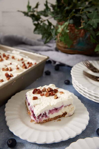 Blueberry Yum Yum With Shortbread Pecan Crust Blueberry Yum Yum With Shortbread Pecan Crust
