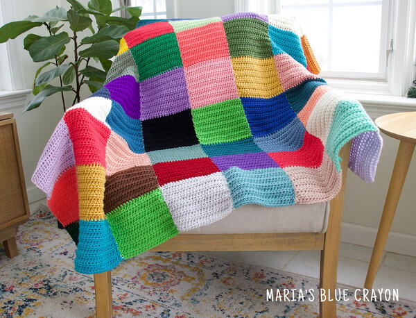 Scrap Yarn Blanket Scrap Yarn Blanket