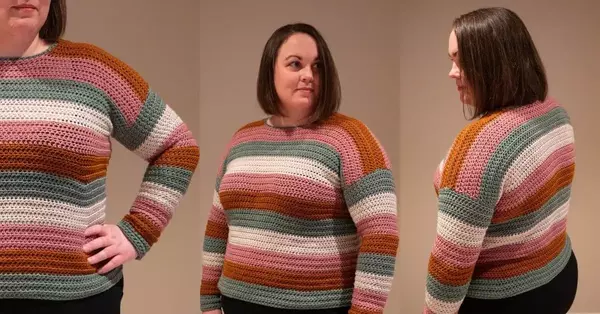 Striped Crochet Sweater Pattern Striped Crochet Sweater Pattern