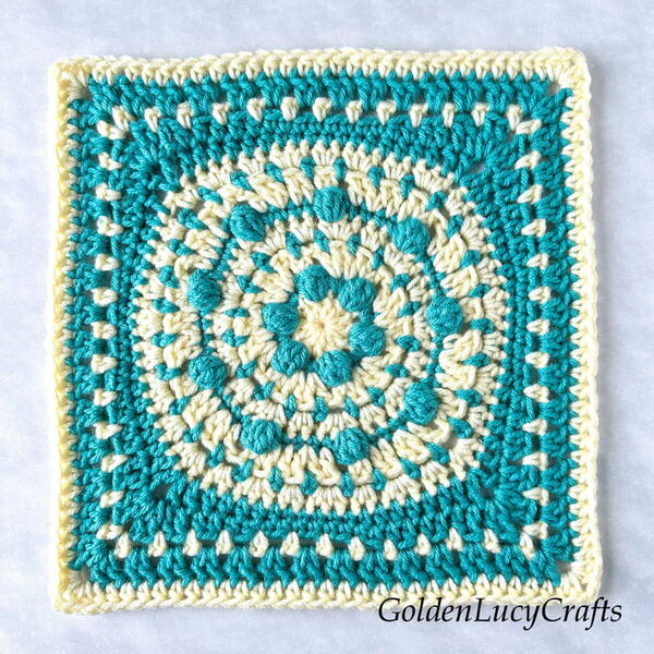 Atom Crochet Square Block Atom Crochet Square Block
