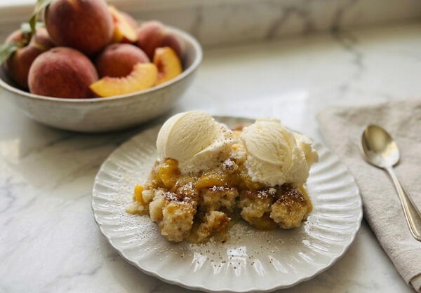 Joanna Gaines Skillet Peach Cobbler Joanna Gaines' Skillet Peach Cobbler