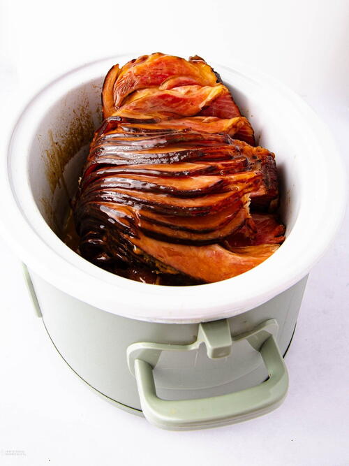 Spiral Ham In A Slow Cooker With A Homemade Glaze Spiral Ham In A Slow Cooker With A Homemade Glaze