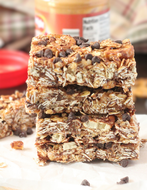 No Bake Peanut Butter Chocolate Chip Pretzel Granola Bars No Bake Peanut Butter Chocolate Chip Pretzel Granola Bars