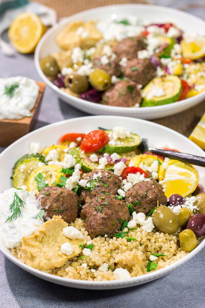 Greek Meatball Bowls Greek Meatball Bowls