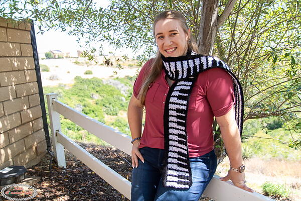Mosaic Crochet Piano Scarf Pattern Mosaic Crochet Piano Scarf Pattern