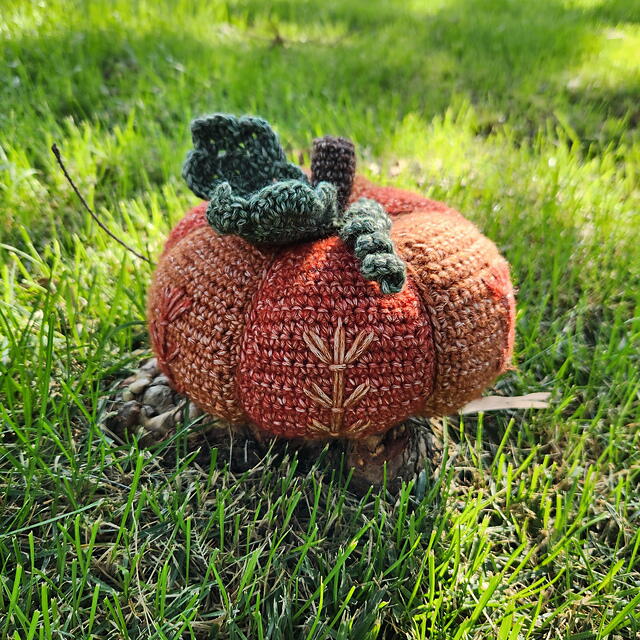 Embroidered Fall Pumpkin Embroidered Fall Pumpkin