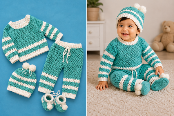 Crochet Top-down Raglan Baby Sweater Any Size Step-by-step Full Guide Crochet Top-down Raglan Baby Sweater Any Size Step-by-step Full Guide