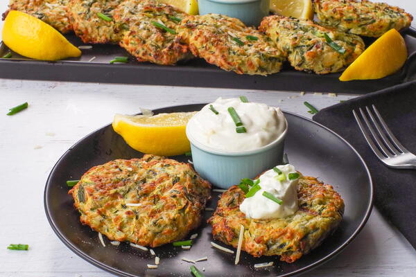 Mediterranean Air Fryer Zucchni Fritters Mediterranean Air Fryer Zucchni Fritters