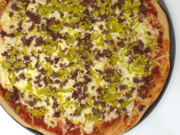 Homemade Italian Sausage And Pepperoncini Pizza Homemade Italian Sausage And Pepperoncini Pizza