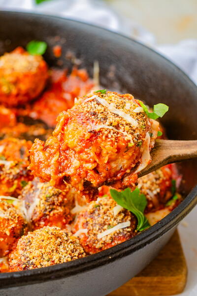 Chicken Parmesan Meatballs Chicken Parmesan Meatballs