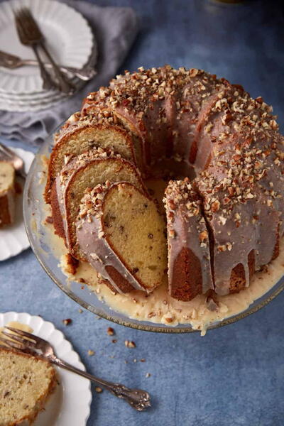 Butter Pecan Pound Cake Recipe With Brown Butter Glaze Butter Pecan Pound Cake Recipe With Brown Butter Glaze