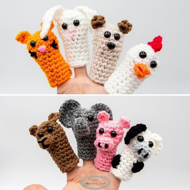 Crochet Animal Finger Puppets Crochet Animal Finger Puppets