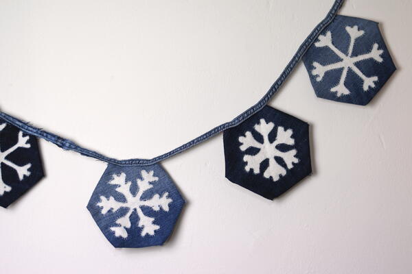 Denim Applique Snowflake Denim Applique Snowflake