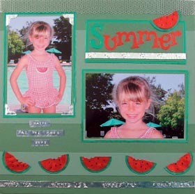 Summer Watermelon Scrapbook Page