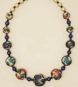 Filigree Overlay Bead Necklace & Earrings