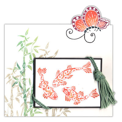 Floating Butterfly Stamped Card