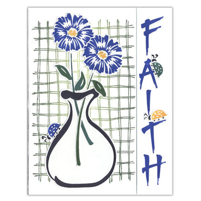 Blue Flowers Vertical Inspiration Card