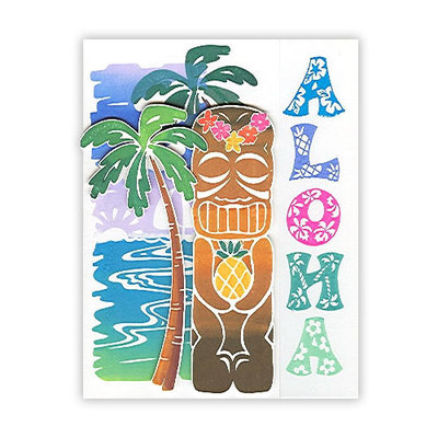 Hawaiian Stamped Aloha Invite