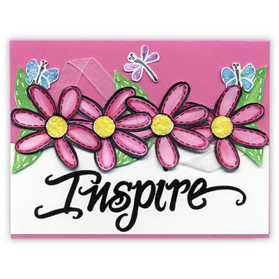 Pink Flowers Inspiration Card