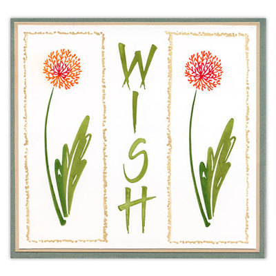 Wish Flower Stamped Card