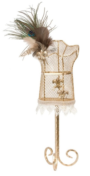 Dress Form with Feathers