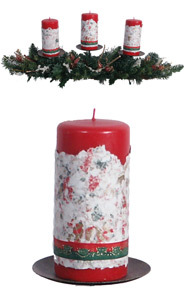 Recycled Holiday Candle Wraps