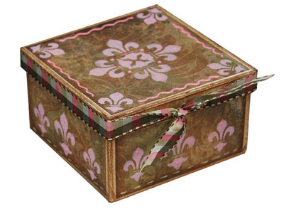 Box with Rose Flourish