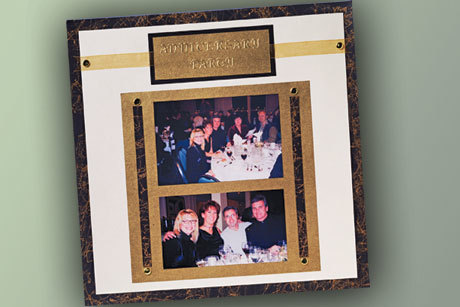 Anniversary Party Scrapbook Layout