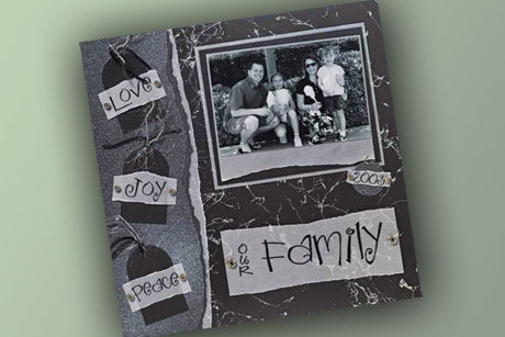 Our Family Scrapbook Layout