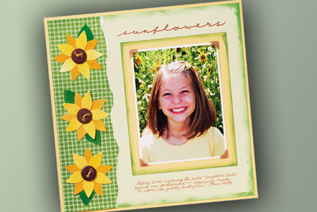 Sunflowers Summer Scrapbook Layout