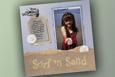 Surf 'N Sand Scrapbook Layout