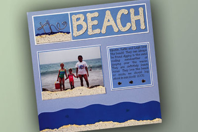 The Beach Scrapbook Layout