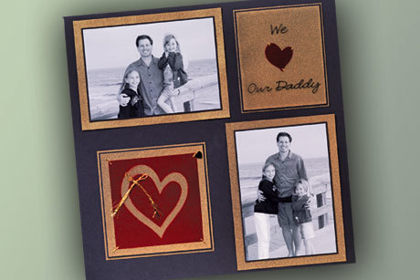 We Love Our Daddy Scrapbook Layout