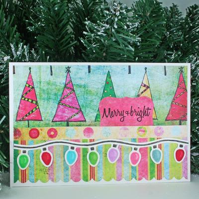 Merry and Bright Lights Holiday Greeting Card